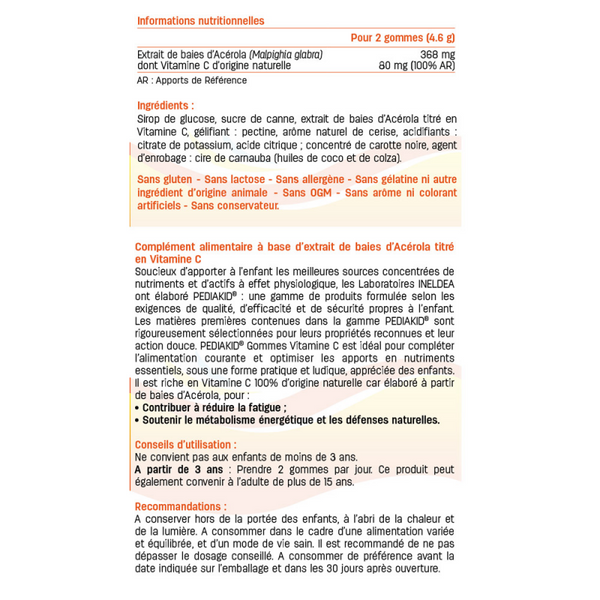 Ведмежуйки Вітамін С / VITAMINE C - екстракт ацероли (натуральний вітамін С), 60 шт 391891 фото